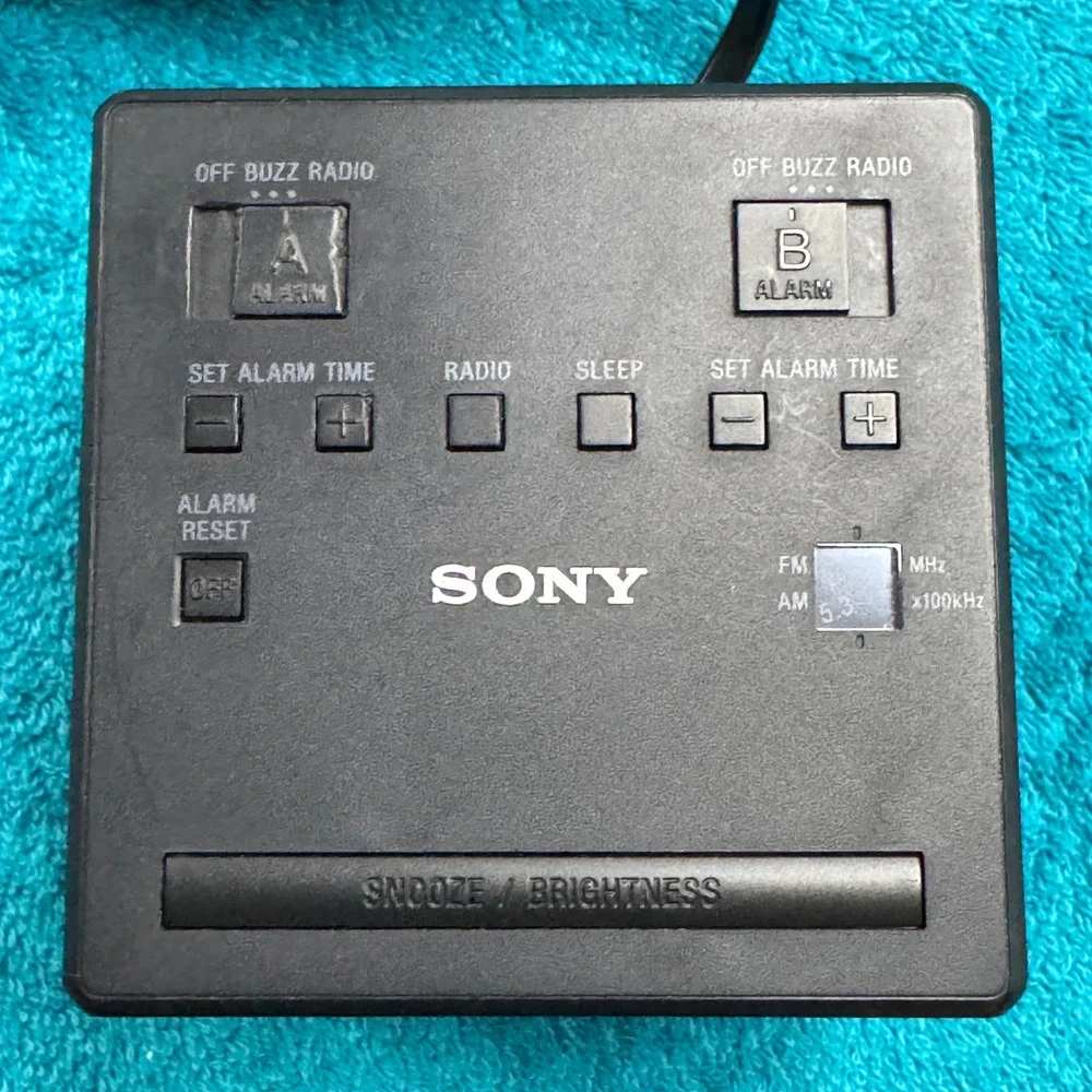 Sony Dream Machine ICF-C1T Dual Alarm Clock Radio AM/FM Black Mirror Cube
